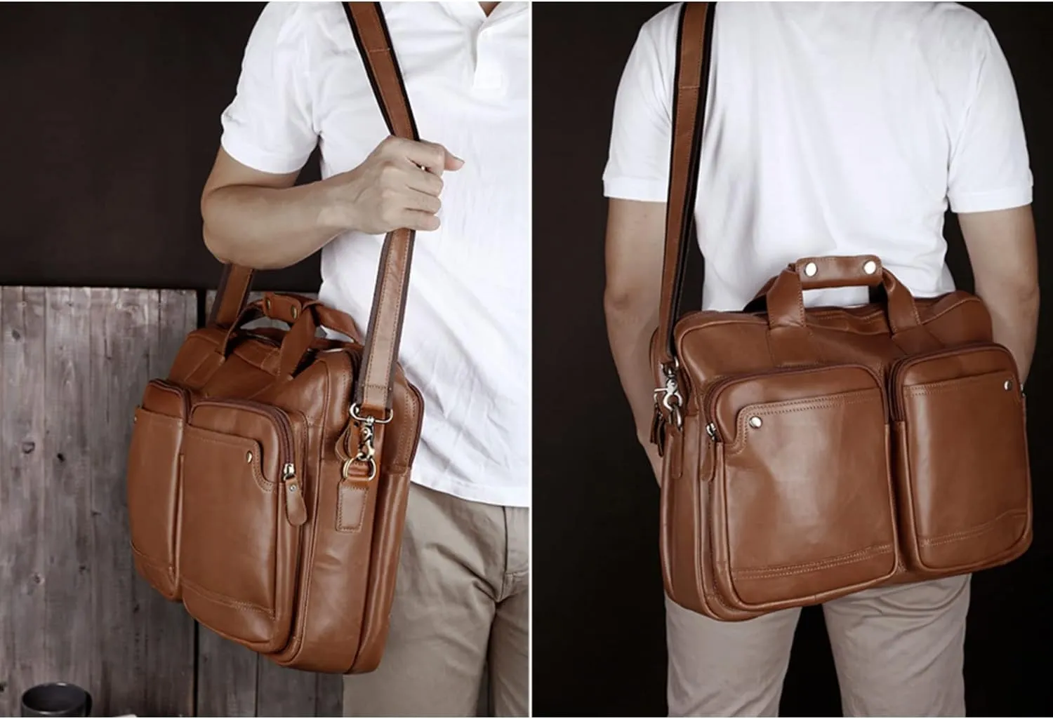 HBJWOV Business Briefcase Men's Business Handbag Office Bag Laptop Messenger Bag Men