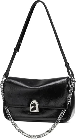 LA FESTIN Leather Crossbody Purse for Women Small Shoulder Bag with Adjustable Strap Trendy Designer Purses and Handbags