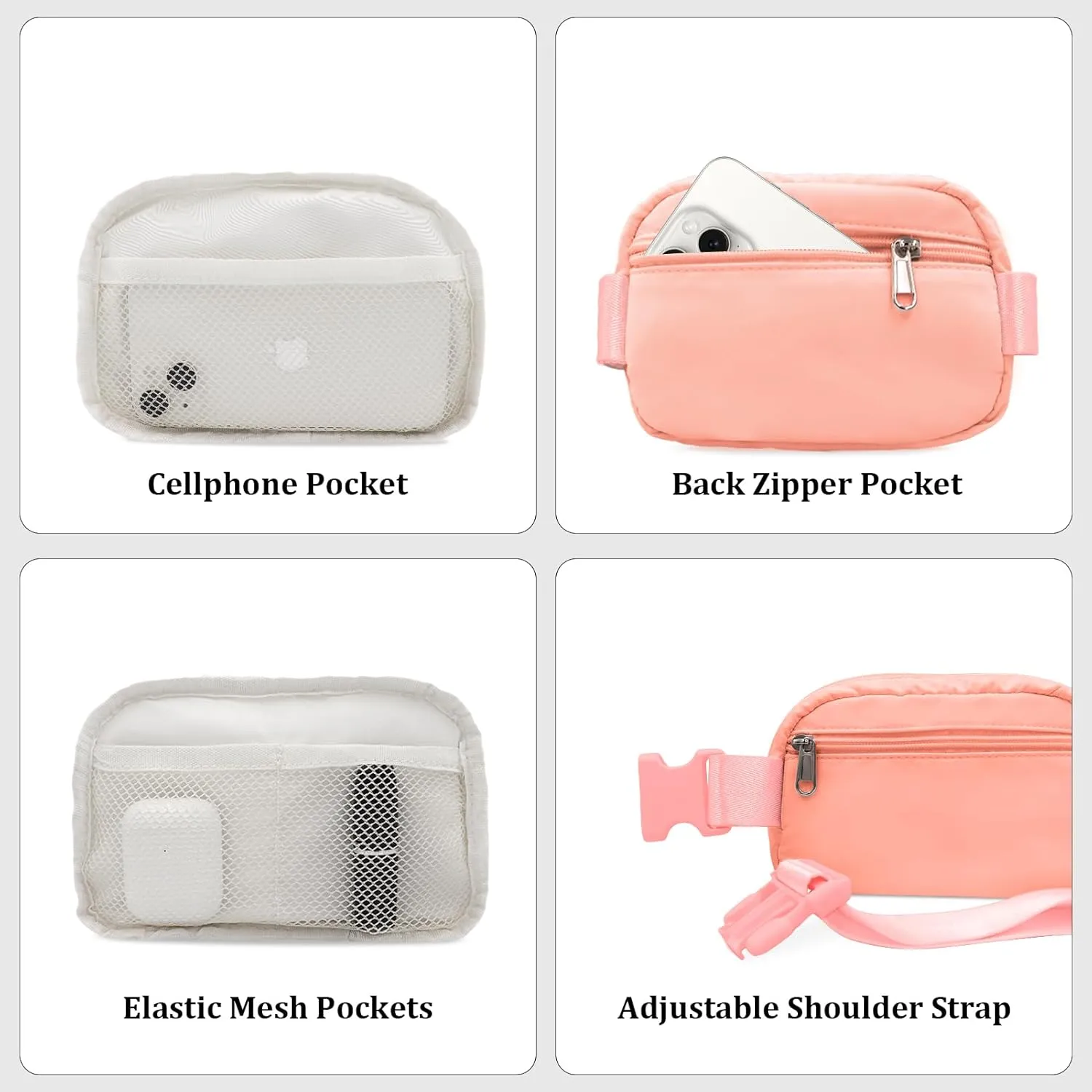 Lamyba Bachelorette Gifts for Bride Fanny Pack, Bride to be Gifts for Bridal Shower Party Wedding day, Belt Bag for Bride with Adjustable Strap, Waterproof Crossbody Waist Bag, Pink