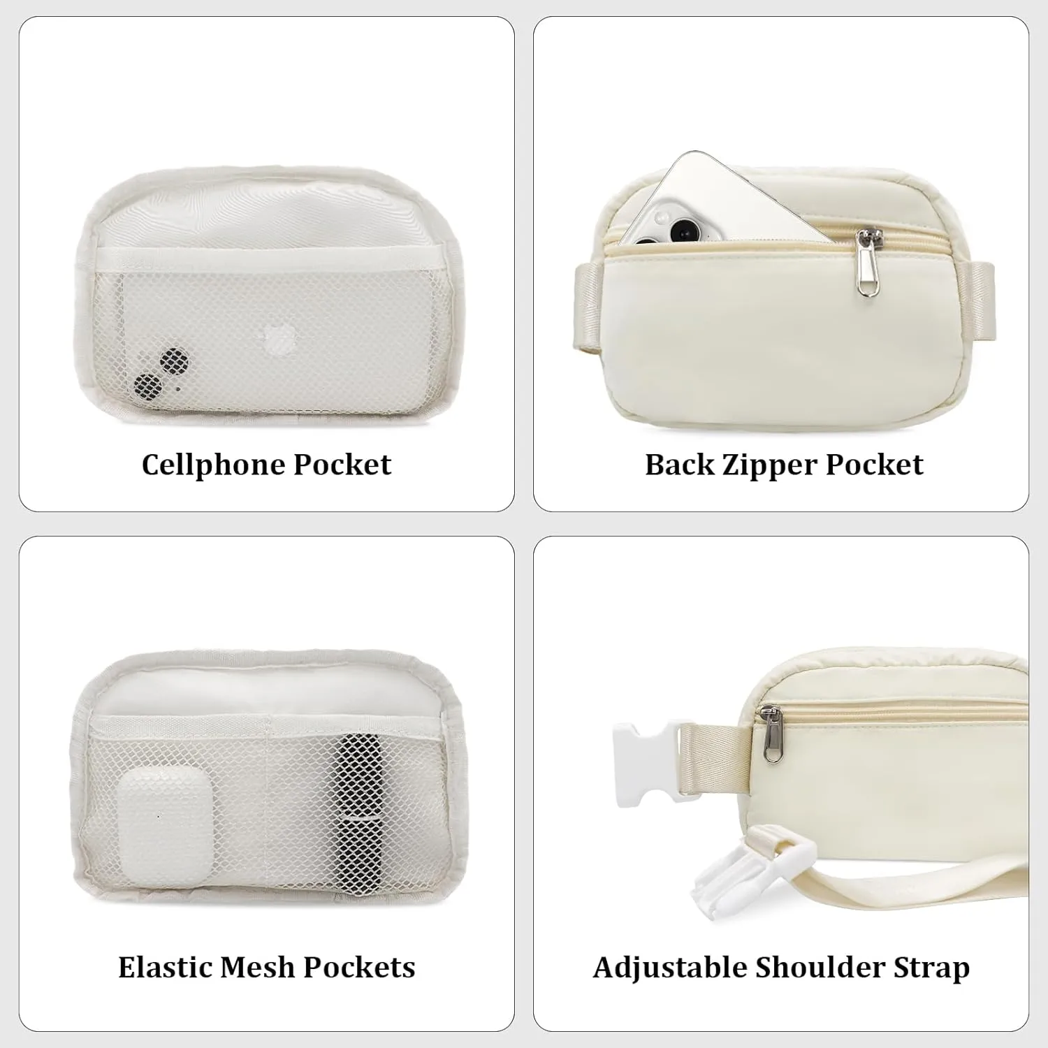 Lamyba Bachelorette Gifts for Bride Fanny Pack, Bride to be Gifts for Bridal Shower Party Wedding day, Mrs Bag for Bride with Adjustable Strap, Waterproof Crossbody Waist Bag, Beige
