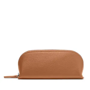 Leatherology Cognac Travel Makeup Pouch