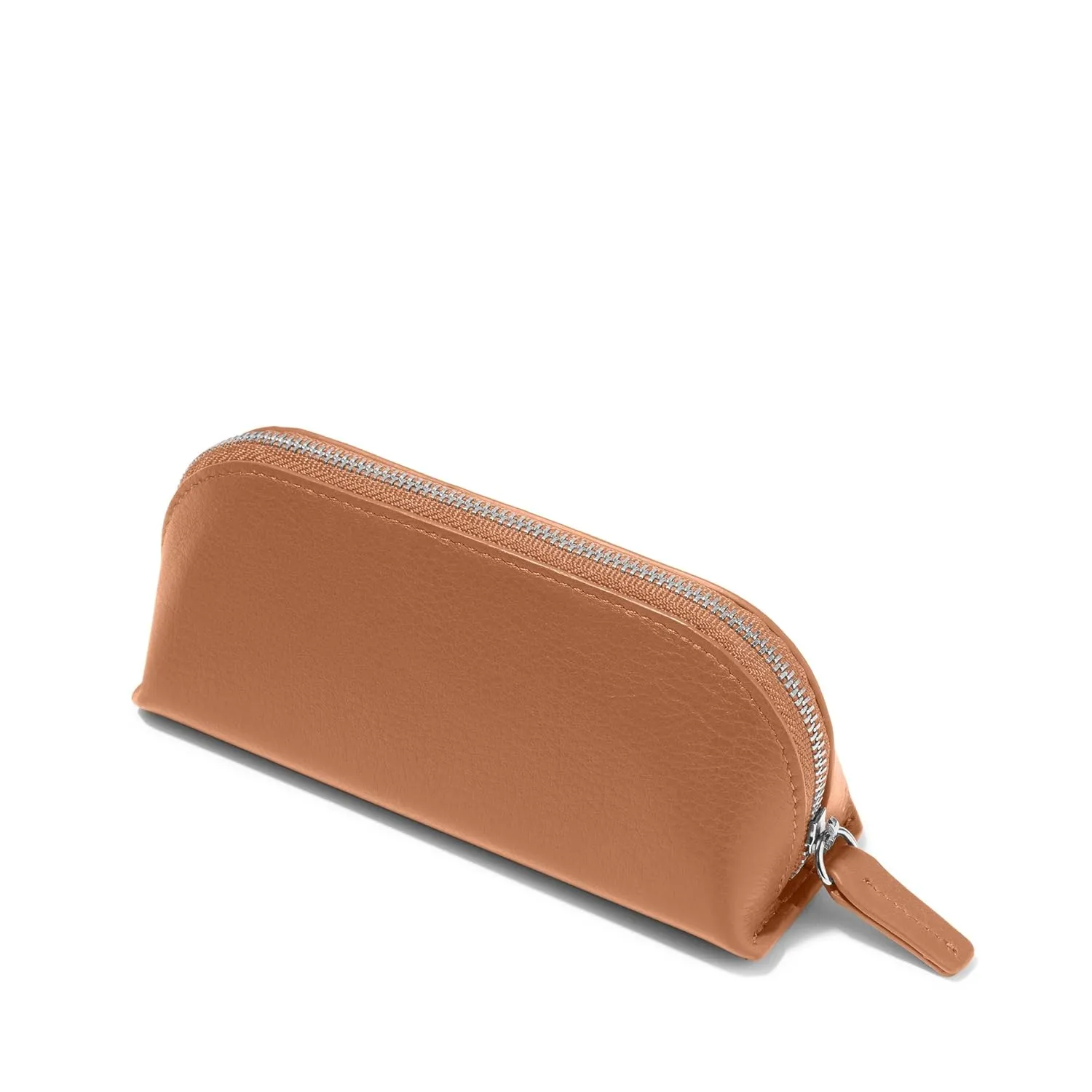 Leatherology Cognac Travel Makeup Pouch