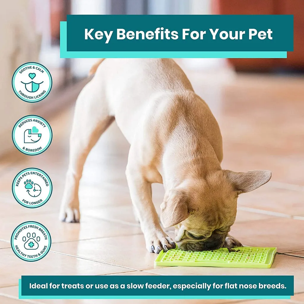 Lickimat Classic Playdate | Dog & Cat Enrichment | Slow Feeding, Treat Dispensing & Licking Mat Toy