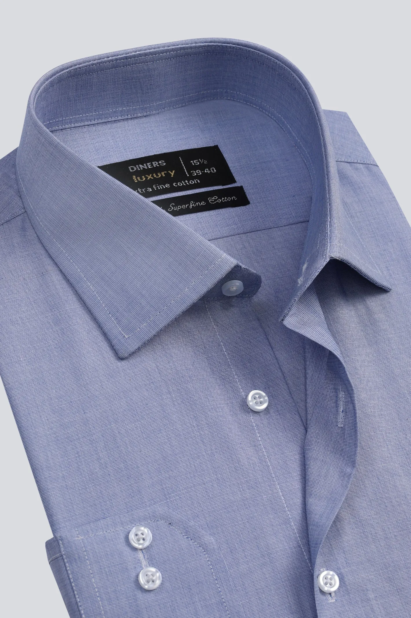 Light Blue Self Formal Shirt