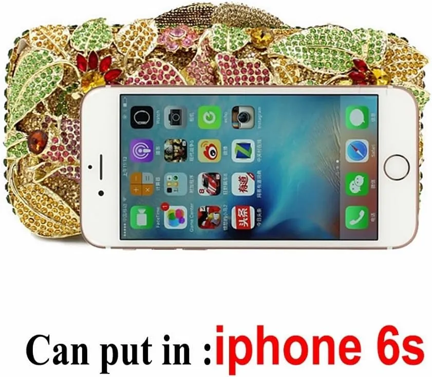 Luxury Crystal Clutch Purse for Women Rhinestone Handbag Formal Party Evening Bag Sparkly Bridal Flower Purse