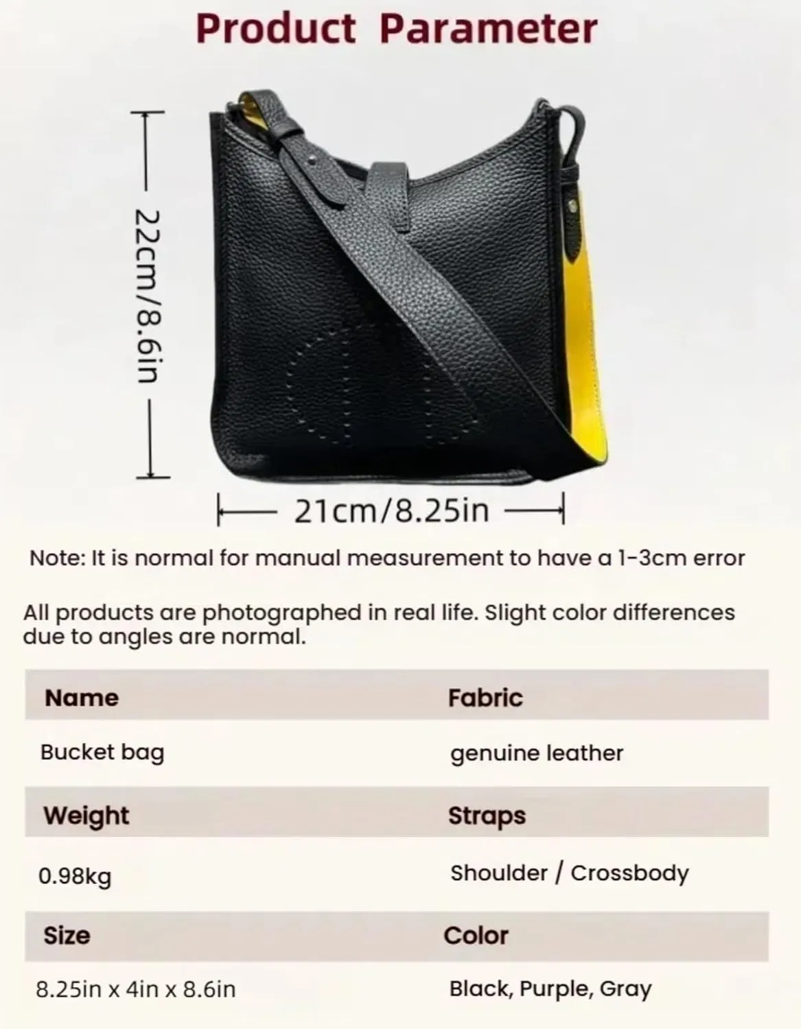 Luxury women's genuine leather shoulder crossbody bag large capacity handbag women's bag