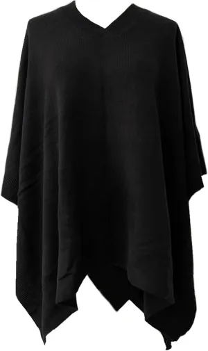 Modena Women's ExtraSoft Fine Knit Pullover Poncho. Sleeveless, Open Sides. V Neck Easy On and Off.