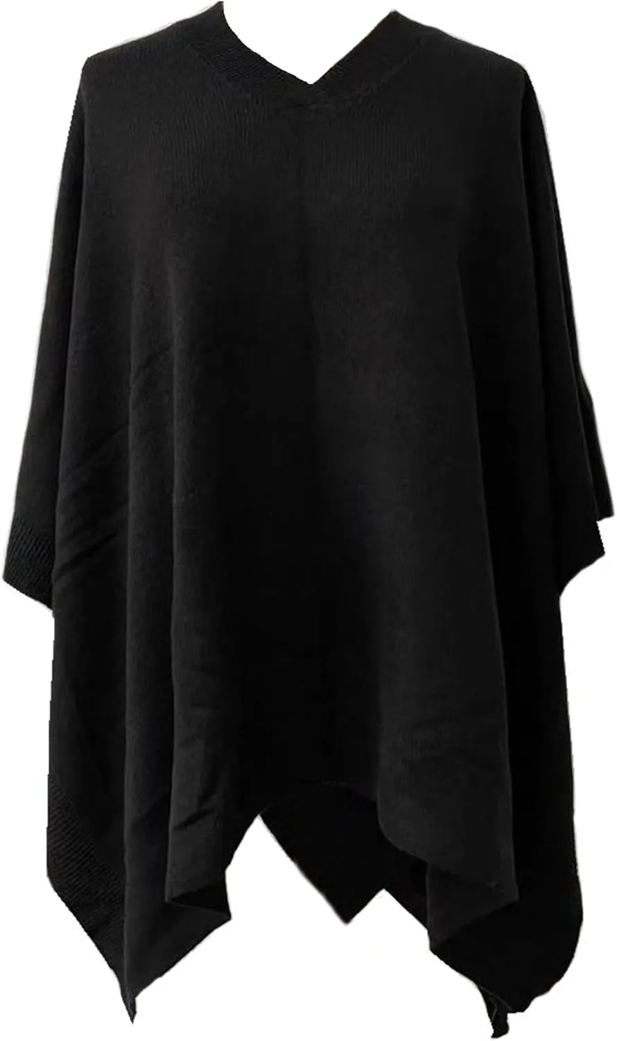 Modena Women's ExtraSoft Fine Knit Pullover Poncho. Sleeveless, Open Sides. V Neck Easy On and Off.