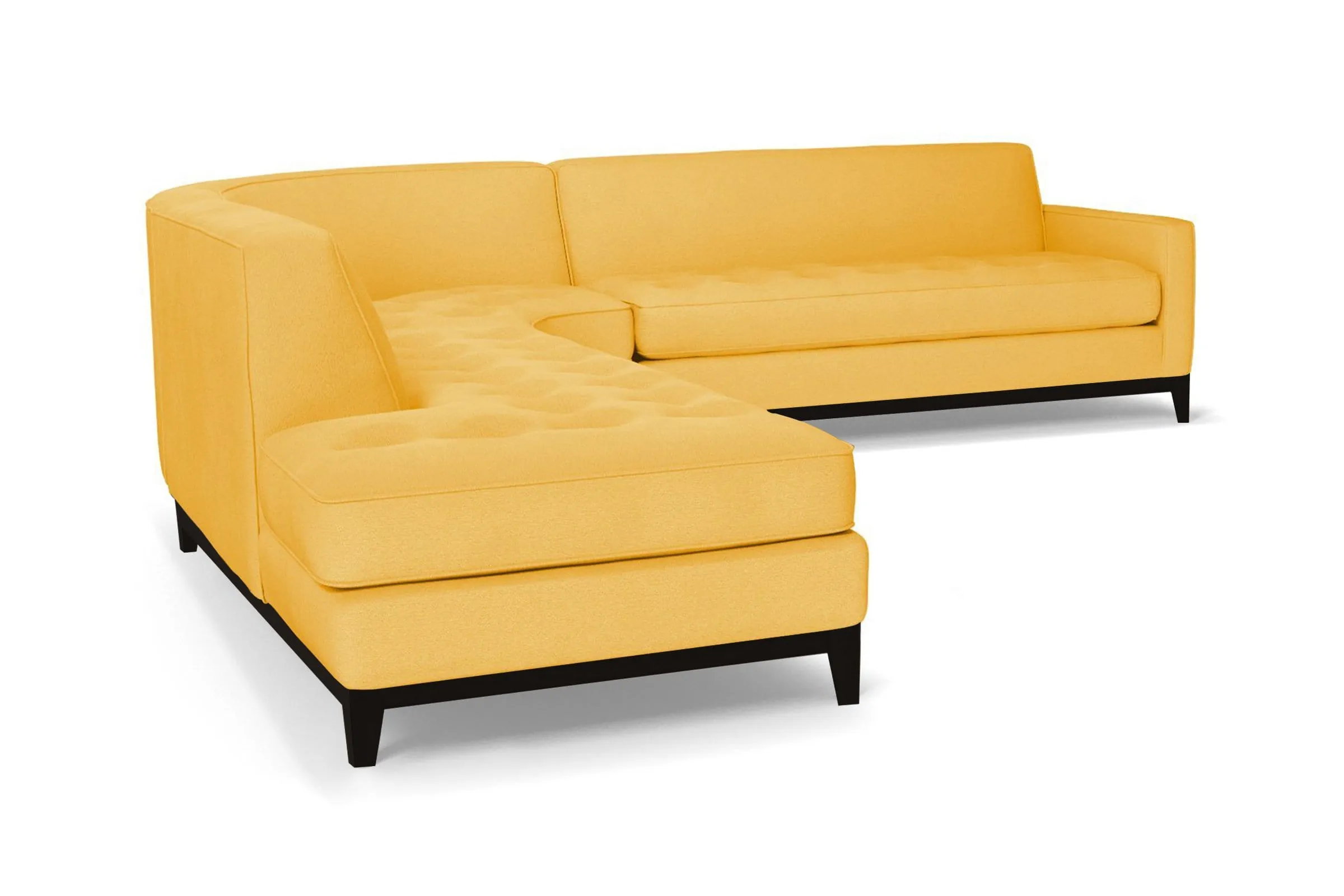 Monroe Drive 3pc Sleeper Sectional :: Leg Finish: Espresso / Configuration: LAF - Chaise on the Left / Sleeper Option: Memory Foam Mattress