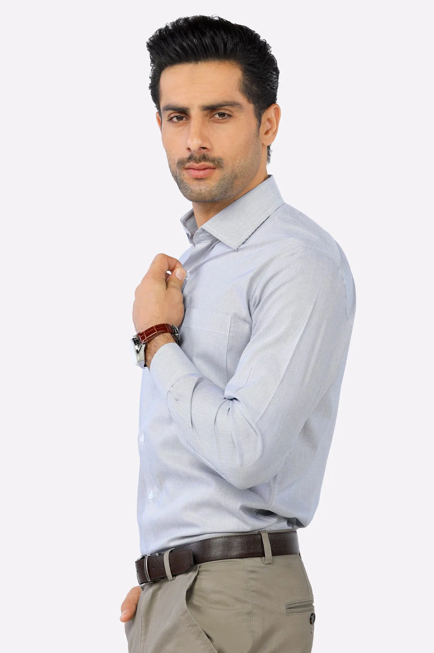 Multi Hairline Stripe Formal Shirt