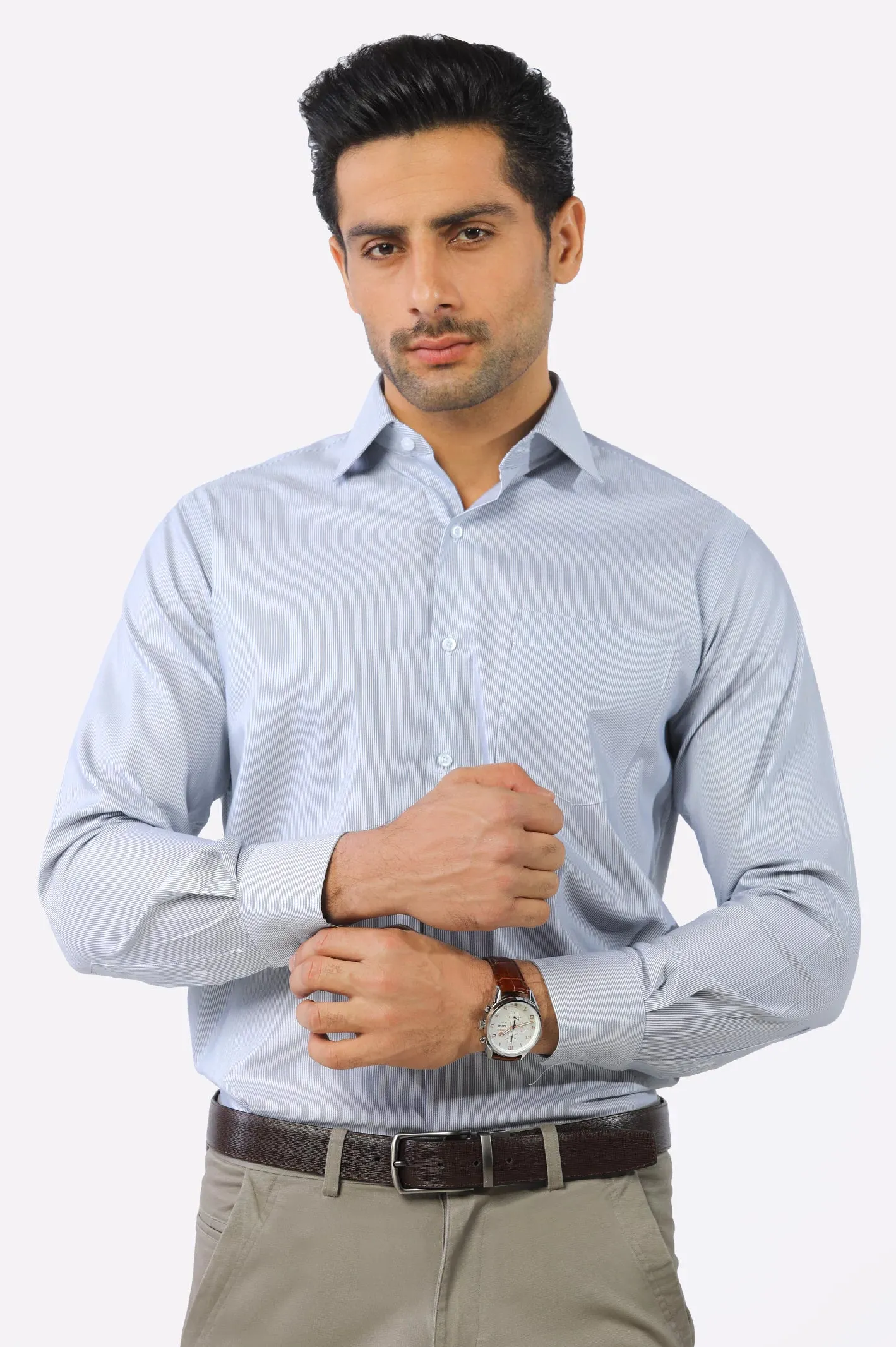 Multi Hairline Stripe Formal Shirt