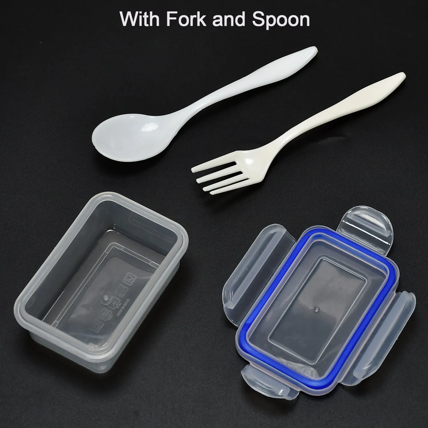 Multipurpose Air Tight 4 Side Lock Food Grade Lunch Box With Small Square Container