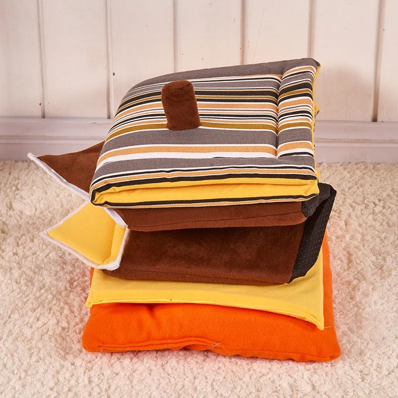 New Fashion Striped Removable Cover Mat Dog House Dog Beds For Small Medium Dogs Pet Products House Pet Beds for Cat