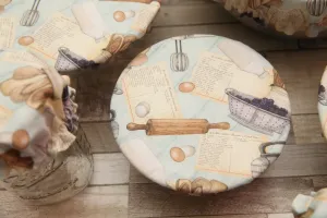 NON-PROP (GMA's Blackberries) Bowl, Jar, Cup, Plate COVERS; Hot Pad; Jar Opener; GMA's Blackberries; MADE TO ORDER