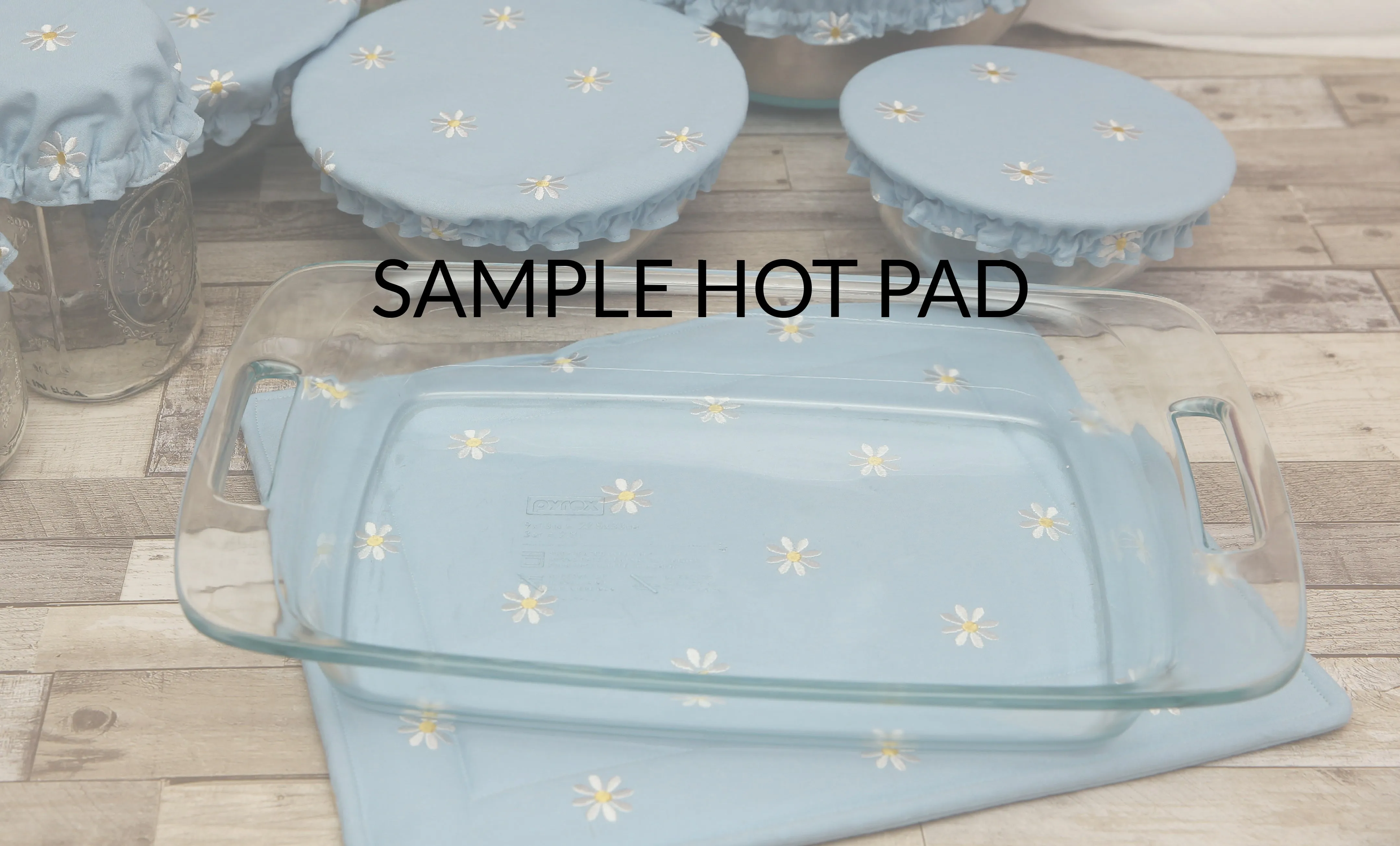 NON-PROP (PEACHY) Bowl, Jar, Cup, Plate COVERS; Hot Pad; Jar Opener; Peachy; MADE TO ORDER