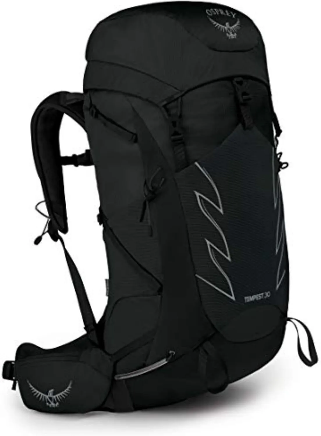 Osprey Tempest 30L Women's Hiking Backpack with Hipbelt, Stealth Black, WXS/S