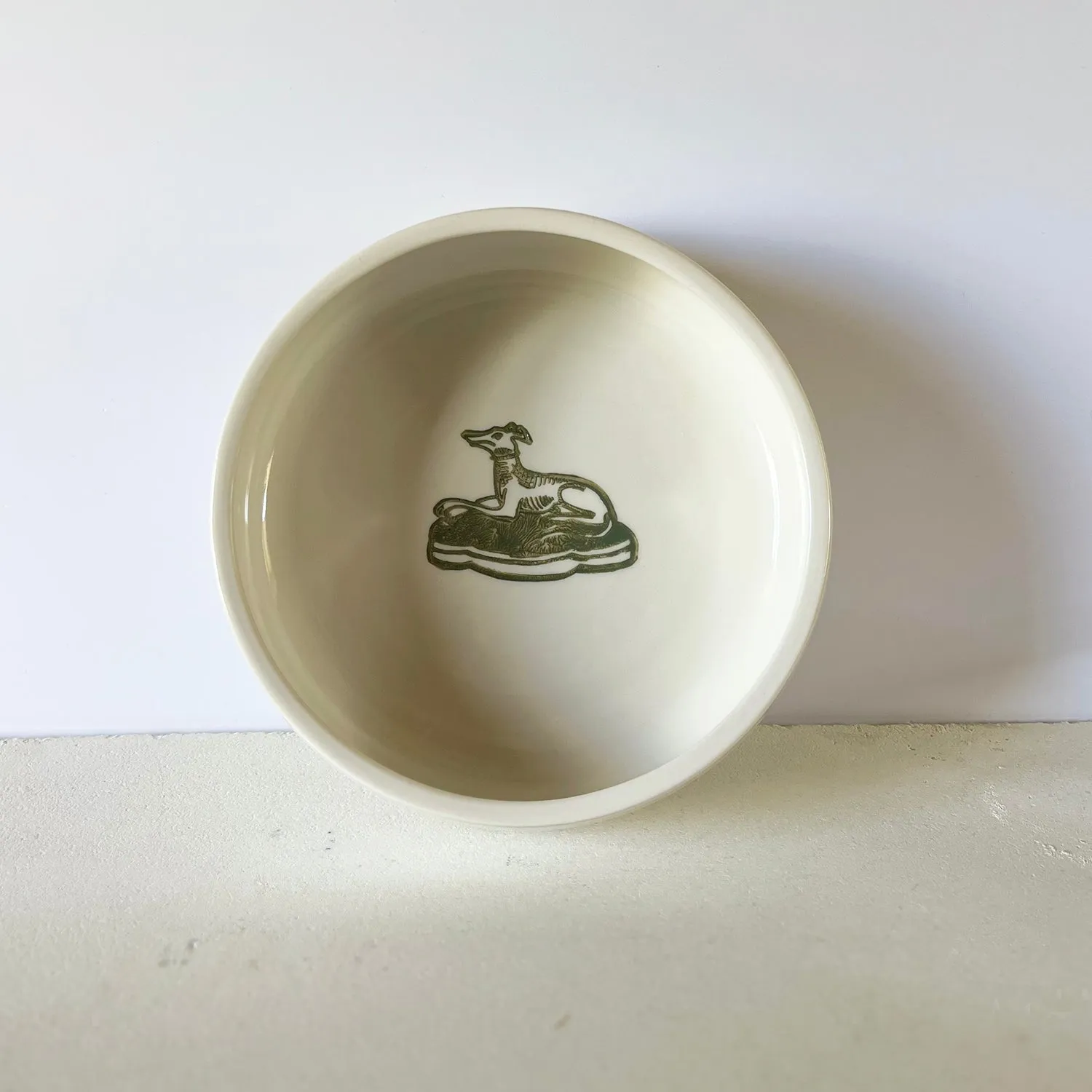 Porcelain Dog Bowl