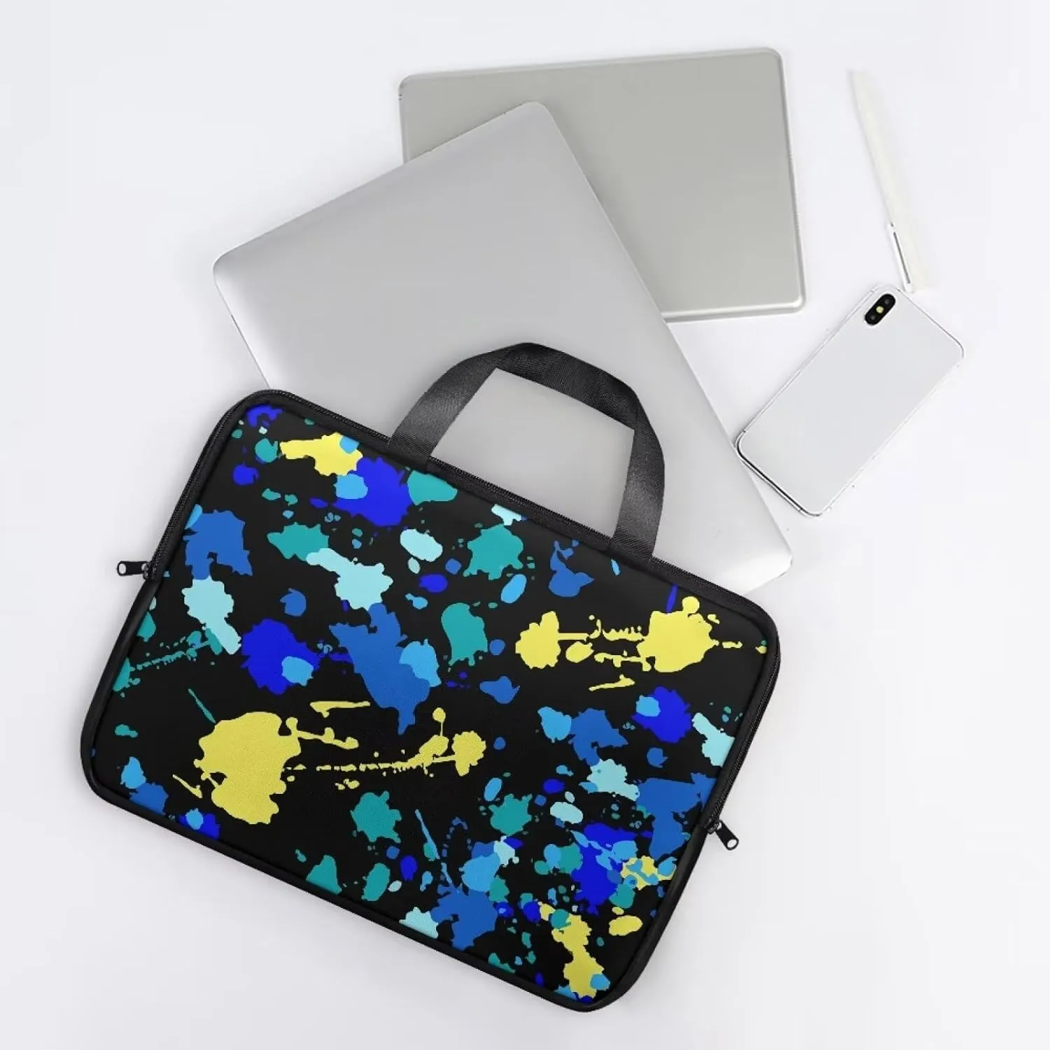 PU Leather Laptop Bag with Handle,Stylish Laptop Messenger Bag,Business Handbag Laptop Tote Bag