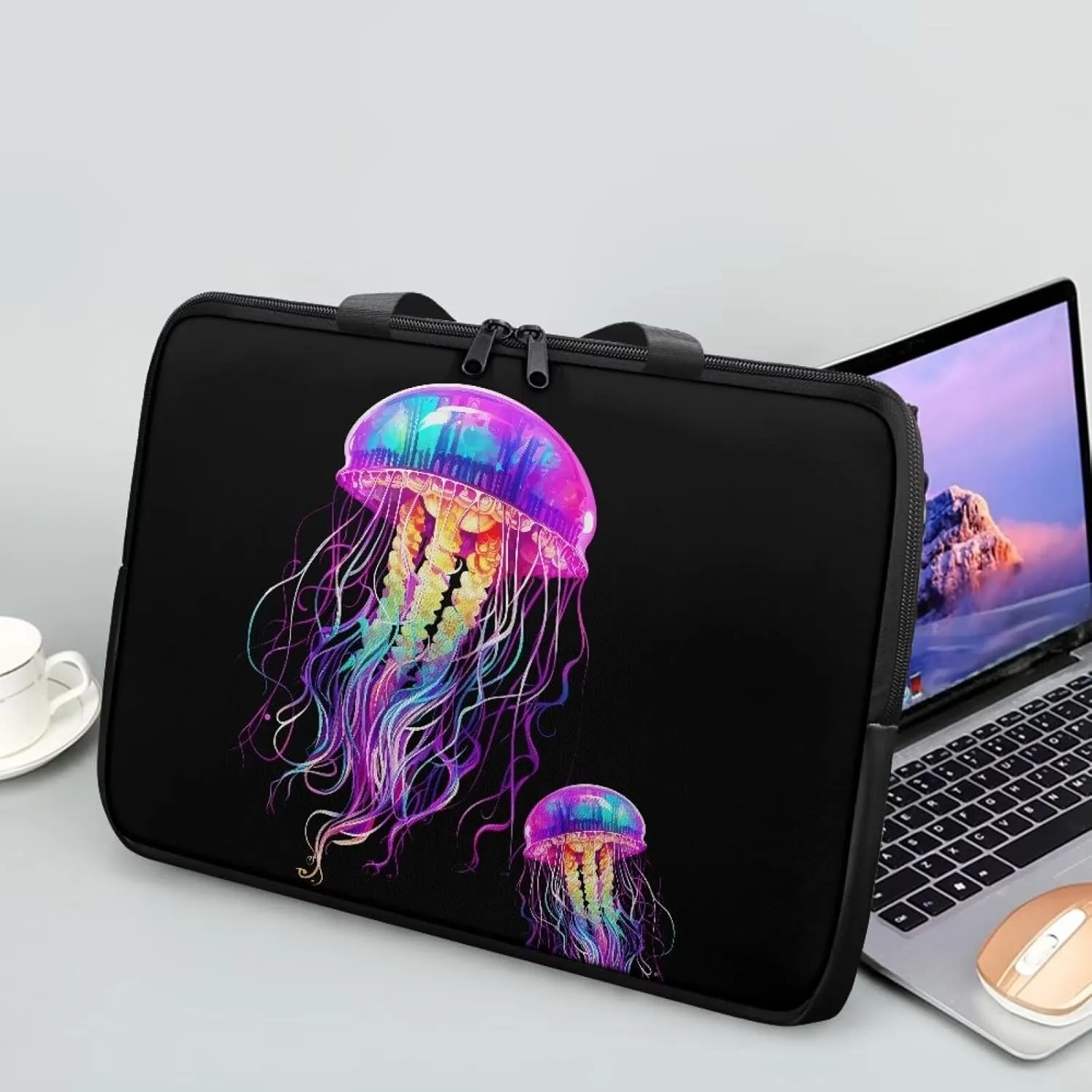 PU Leather Laptop Bag with Handle,Stylish Laptop Messenger Bag,Business Handbag Laptop Tote Bag