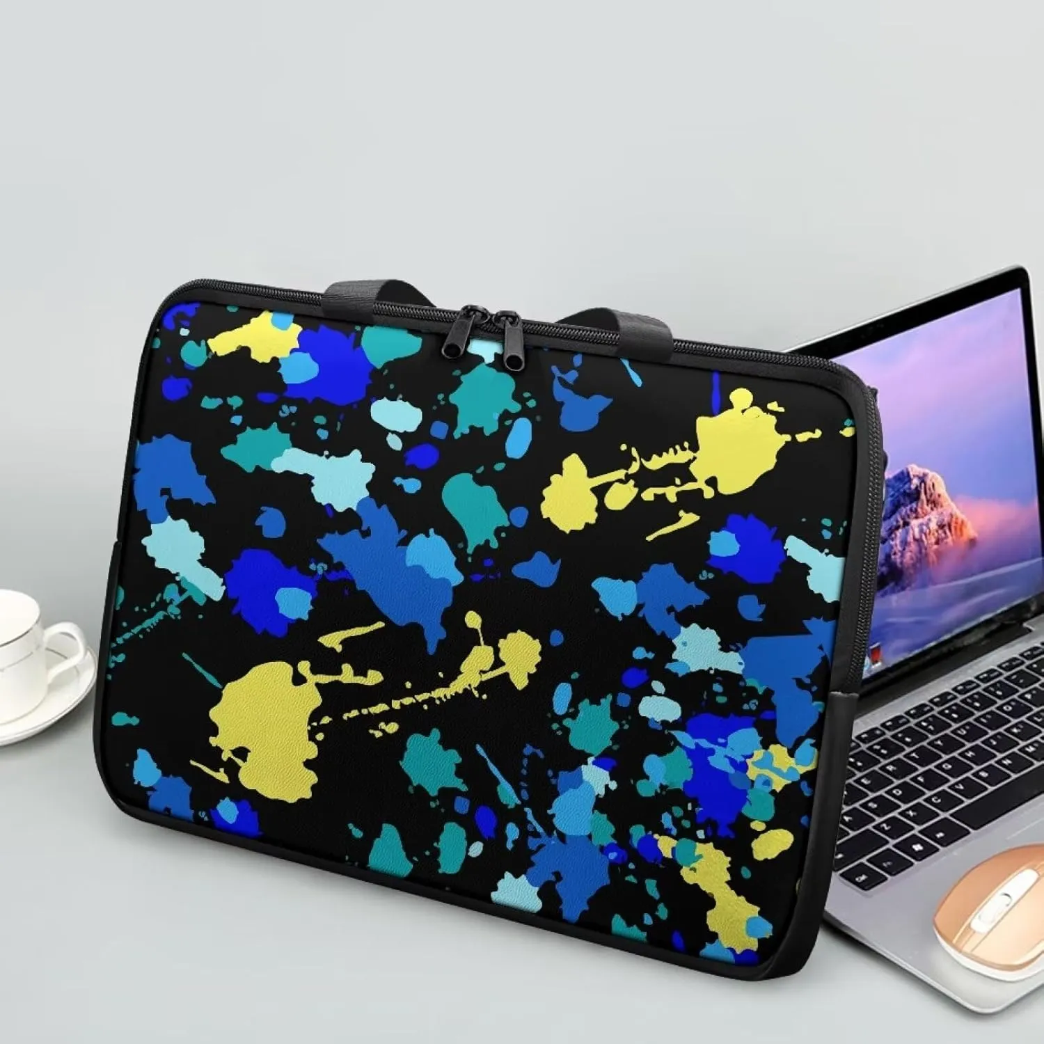 PU Leather Laptop Bag with Handle,Stylish Laptop Messenger Bag,Business Handbag Laptop Tote Bag