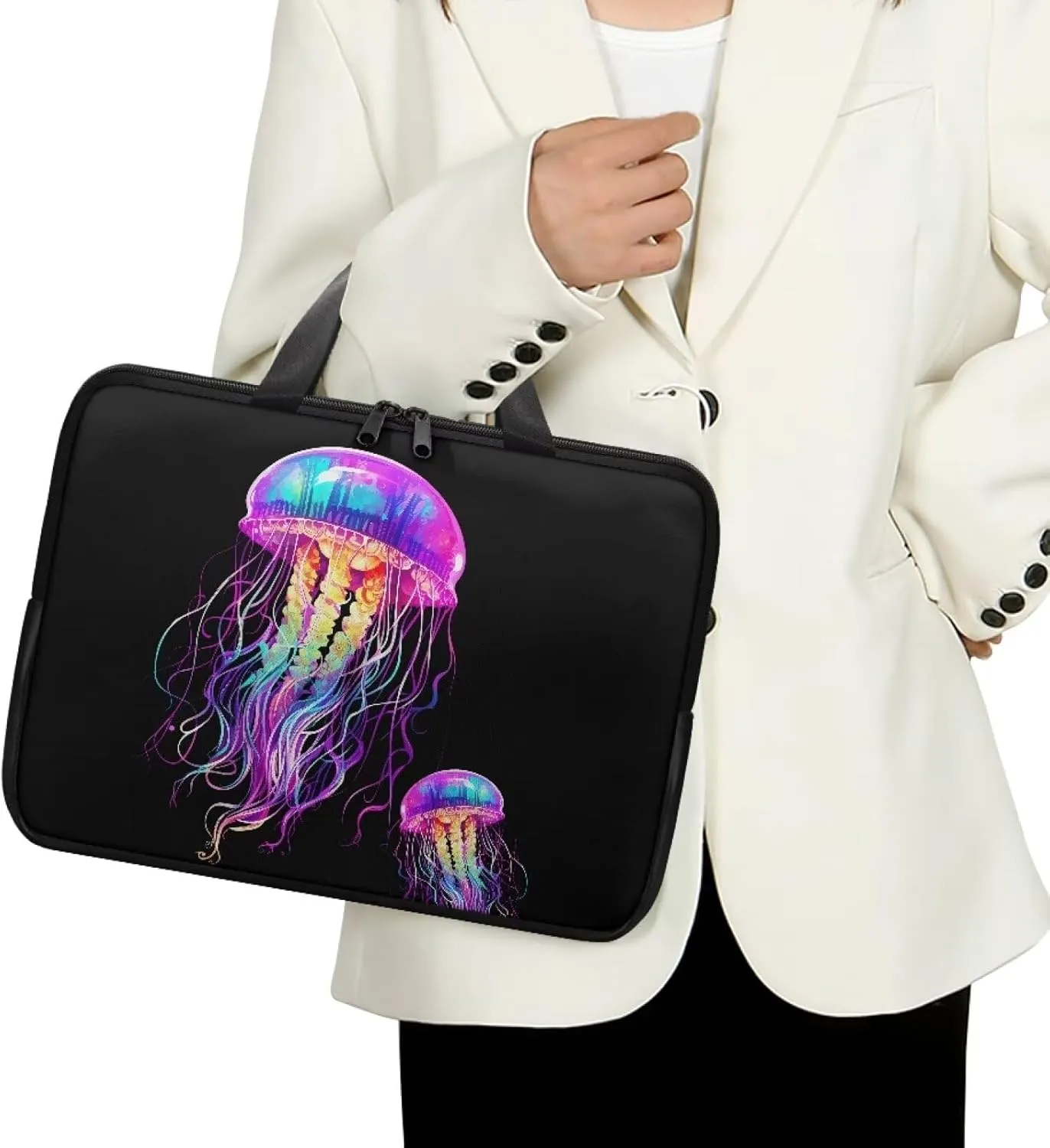 PU Leather Laptop Bag with Handle,Stylish Laptop Messenger Bag,Business Handbag Laptop Tote Bag