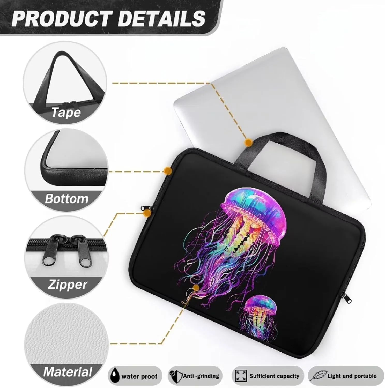 PU Leather Laptop Bag with Handle,Stylish Laptop Messenger Bag,Business Handbag Laptop Tote Bag