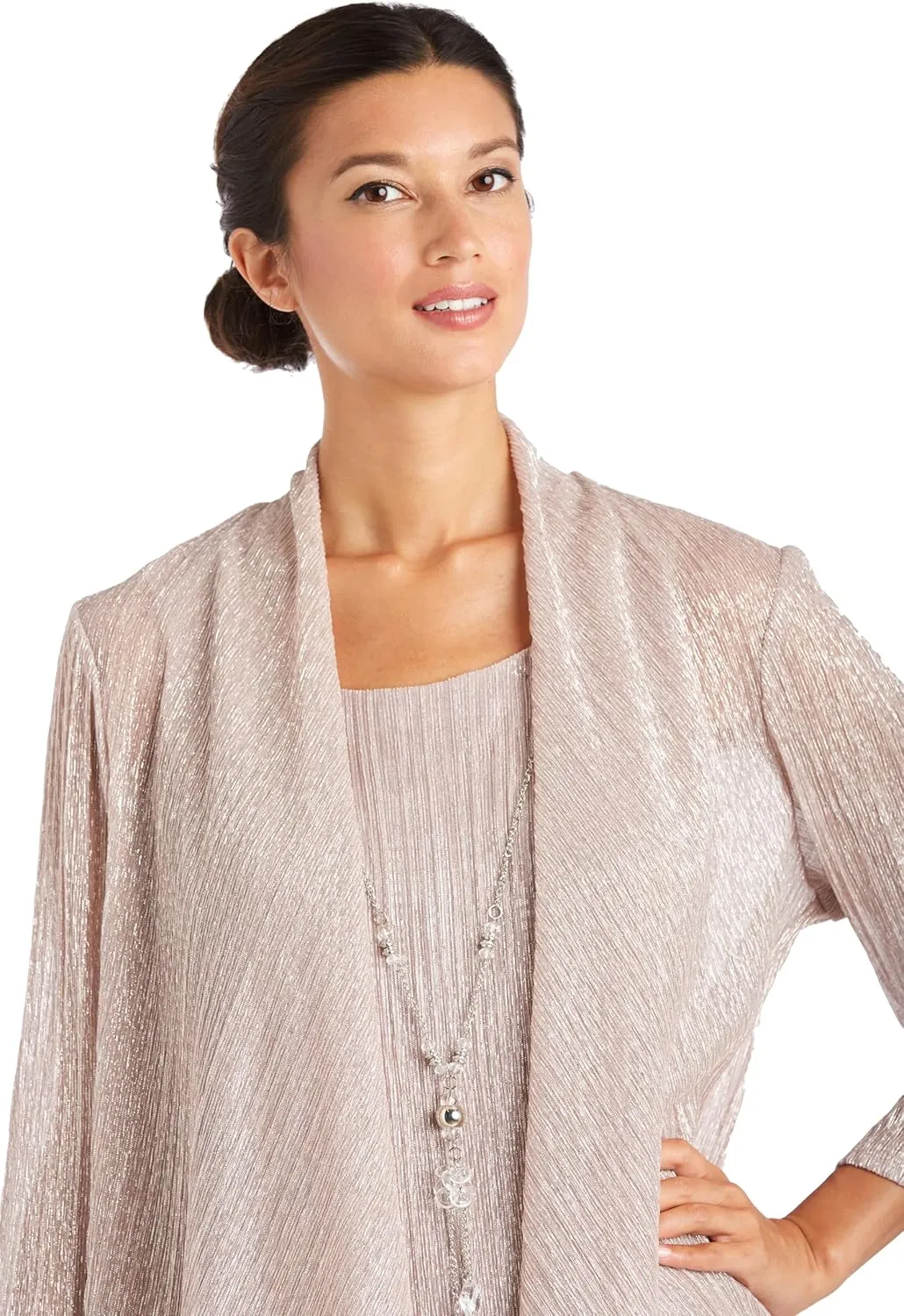 R&M Richards Womens 3PC Pants Open-Front Blazer