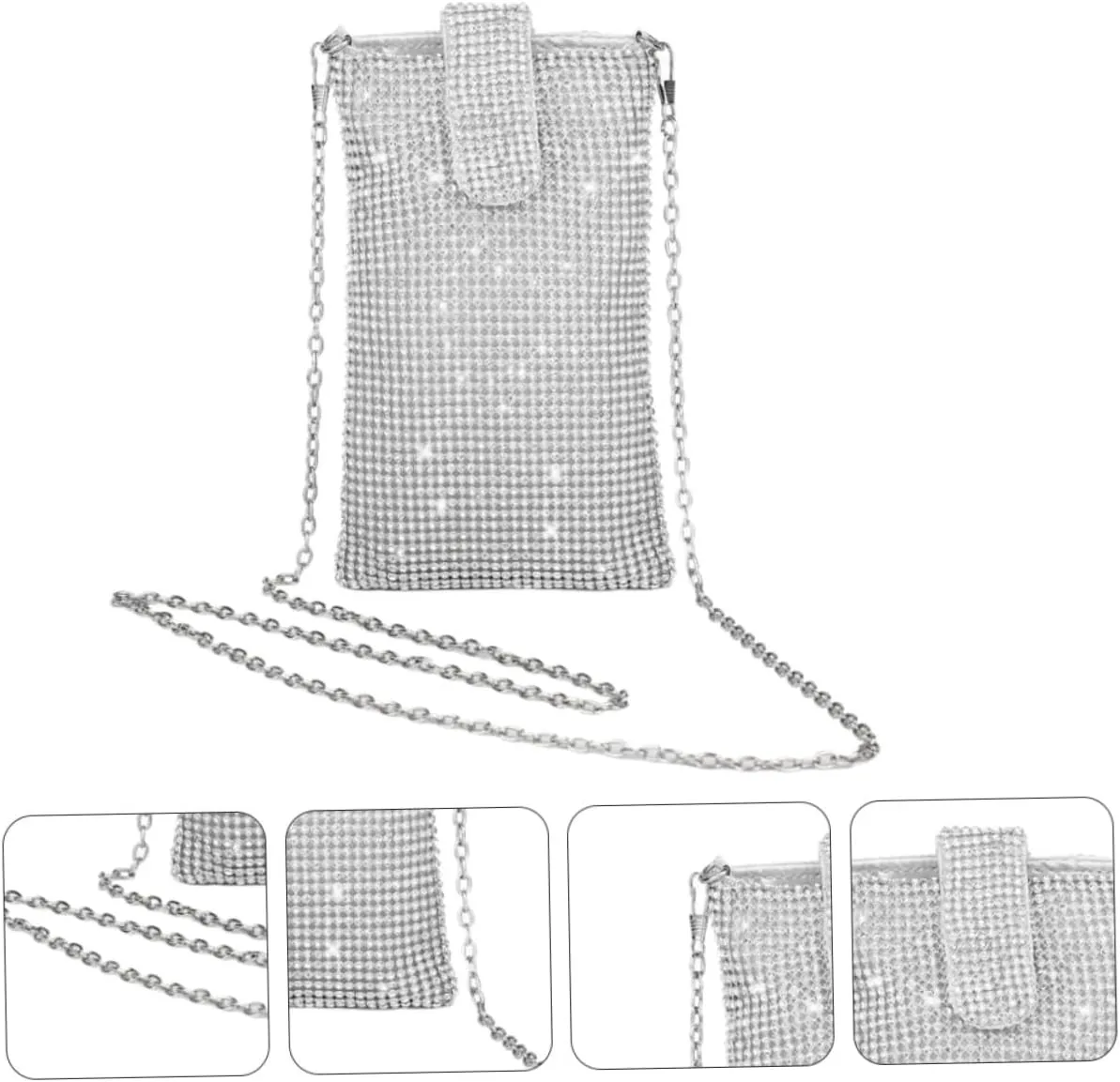 Rhinestone Crossbody Bag Wallet Shoulder Bag Shoulder Phone Bag Phone Wallet Bag Wallet Crossbody Bag