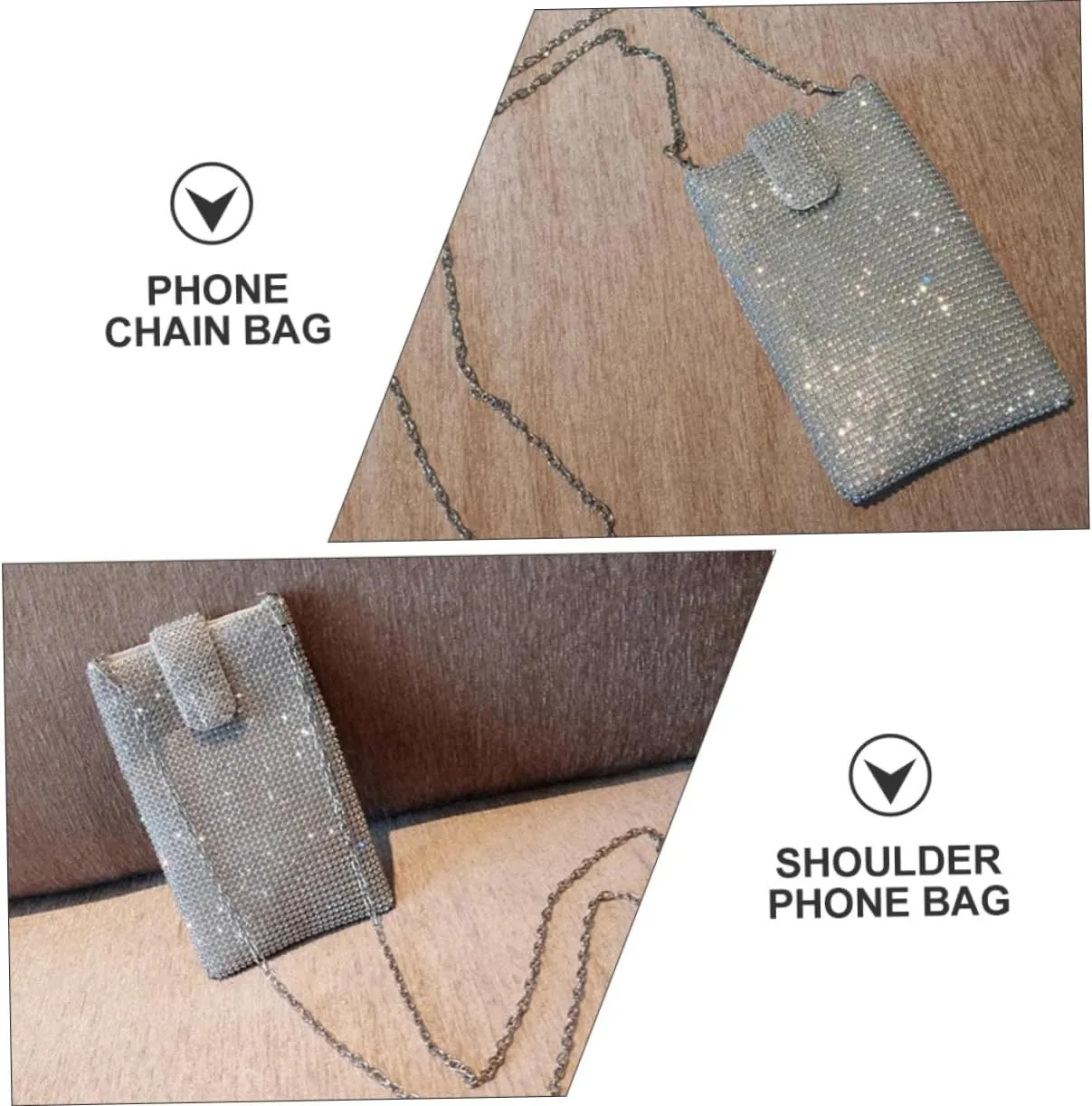 Rhinestone Crossbody Bag Wallet Shoulder Bag Shoulder Phone Bag Phone Wallet Bag Wallet Crossbody Bag