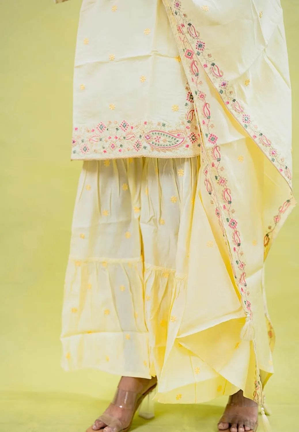 Sharara suit set-3 Pc kurti/kurta, pant, dupatta|indian dresses for women|salwar kameez ready to wear for parties