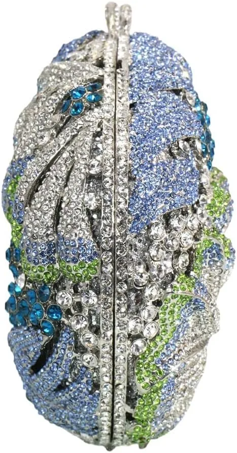 Sparkly Crystal Evening Clutch Luxury Flower Rhinestone Evening Bags Wedding Formal Party Handbags Purses