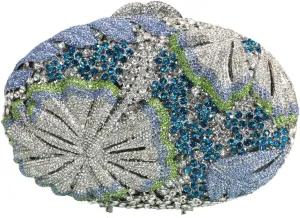 Sparkly Crystal Evening Clutch Luxury Flower Rhinestone Evening Bags Wedding Formal Party Handbags Purses
