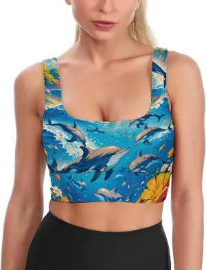 Sports Bra Italy Flag Tank Tops for Women Casual Padded Workout Yoga Top