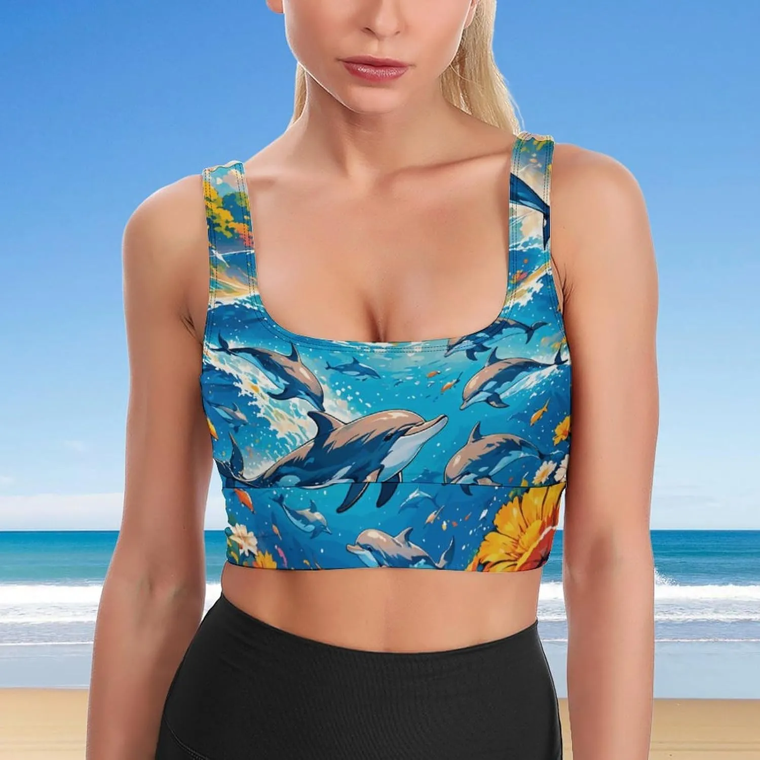 Sports Bra Italy Flag Tank Tops for Women Casual Padded Workout Yoga Top