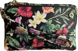Steve Madden BTRELL Clutch Wristlet Blk Floral One Size