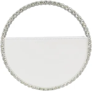 Stylish Rhinestones Circle Clutch Purse For Ladies Elegant Women's Handbag Evening Bag For Cocktail Party Occasion