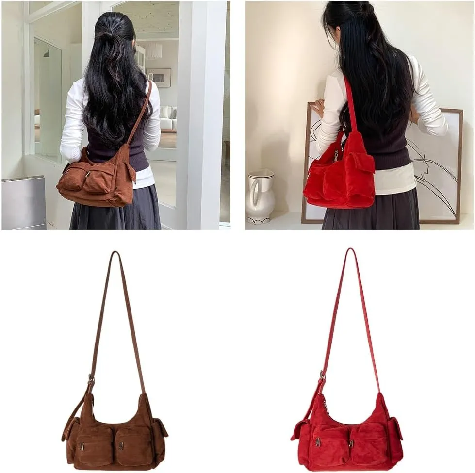 Stylish Shoulder Bag for Women Soft Leather Crossbody with Multiple Compartments Casual Satchel For Travel Outdoor