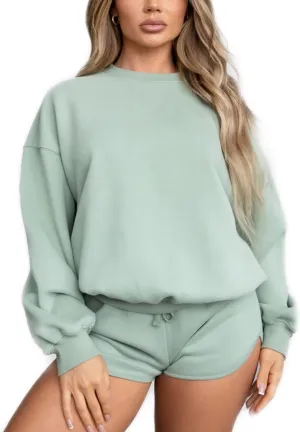 TIC TOC Women Casual Fleece Pullover Cropped Hoodie Long Sleeve Lounge Crop Sweatshirt