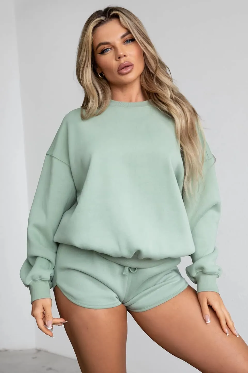 TIC TOC Women Casual Fleece Pullover Cropped Hoodie Long Sleeve Lounge Crop Sweatshirt