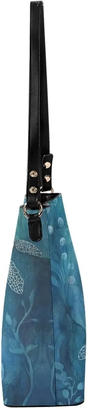 Tote Bag for Women with Zipper Pockets,Ladies Pu Leather Handbags Pattern Tote Crossbody Shoulder Bag