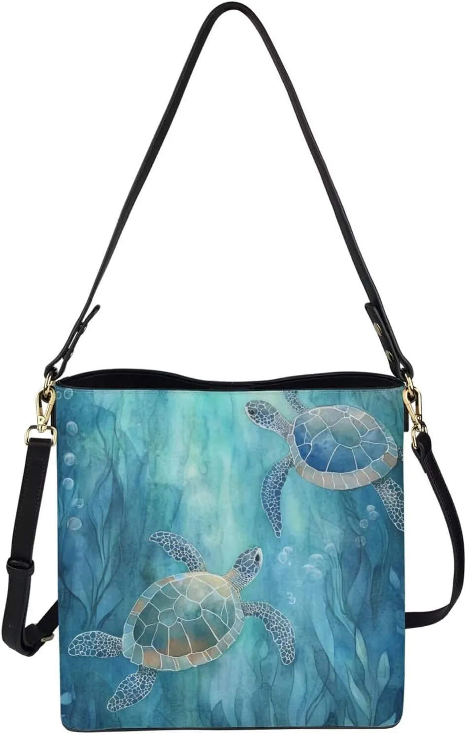 Tote Bag for Women with Zipper Pockets,Ladies Pu Leather Handbags Pattern Tote Crossbody Shoulder Bag