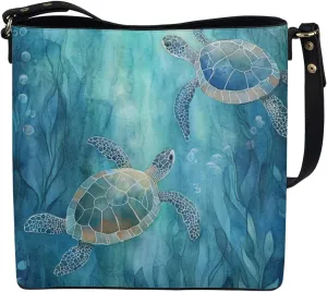 Tote Bag for Women with Zipper Pockets,Ladies Pu Leather Handbags Pattern Tote Crossbody Shoulder Bag