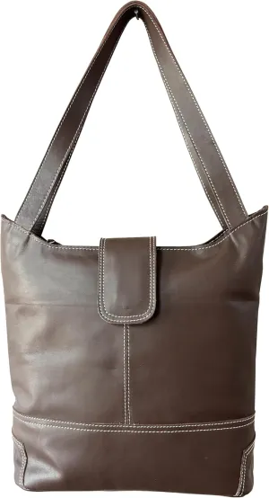 Vintage Leather Hobo Shoulder Bag, Large Tote Purse for Women, Coffee ST-121