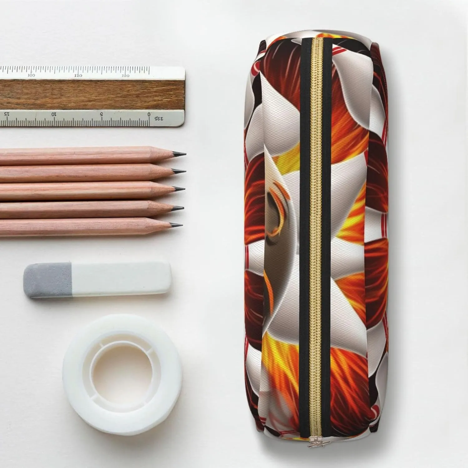 Vintage Sport Bowling Ball Makeup Bag Travel Toiletry Bag Big Pencil Bag for Women Men Leather Zipper Coin Pouch Purse
