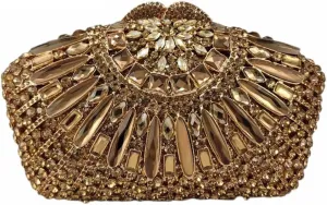 Vintage Women Crystal Evening Bags Sparkly Necklace Shape Rhinestone Handbag Clutch Wedding Party Shoulder Bag