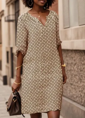 Women Floral Print V Neck Midi Dress Summer Casual Boho Half Sleeve Loose Flowy Tshirt Sun Dress