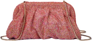 Women Full Diamonds Evening Handbag Rhinestone Clutch Purse for Party Prom Cocktail Wedding, Black