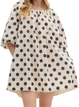 Women Puff Short Sleeve Mini Dress V-Neck Casual Flowy Babydoll Dresses A-Line Ruffle Beach Vacation Short Sundress