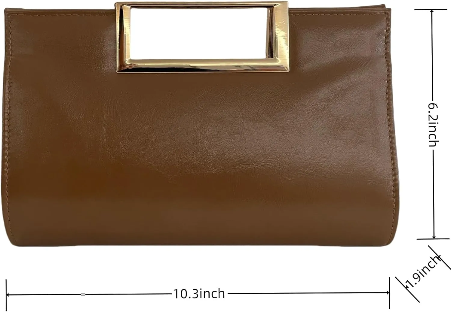Women's Fashion Glossy Faux Leather Evening Handbag Purse Stylish Chain Shoulder Clutch Purses for Wedding Party