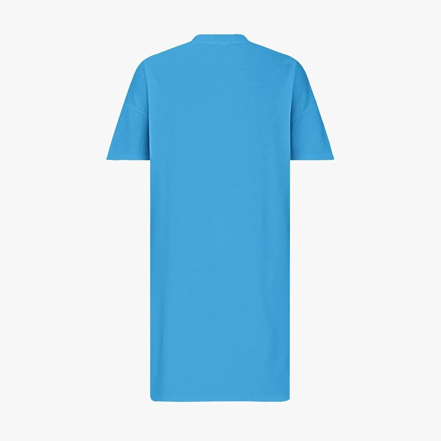 Women's Plus Size Casual Midi Dresses Short Sleeve Solid Color V Neck Summer T Shirt Dress with Pockets